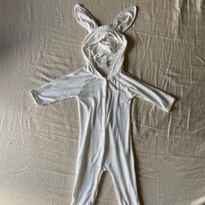 Kate Quinn bamboo white bunny footie